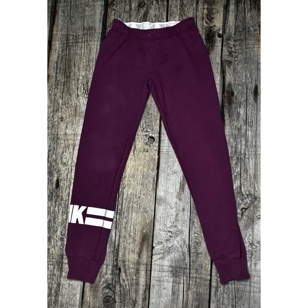 PINK Victoria’s Secret Campus Lounge Sweatpants Joggers Womens Size XS Plum